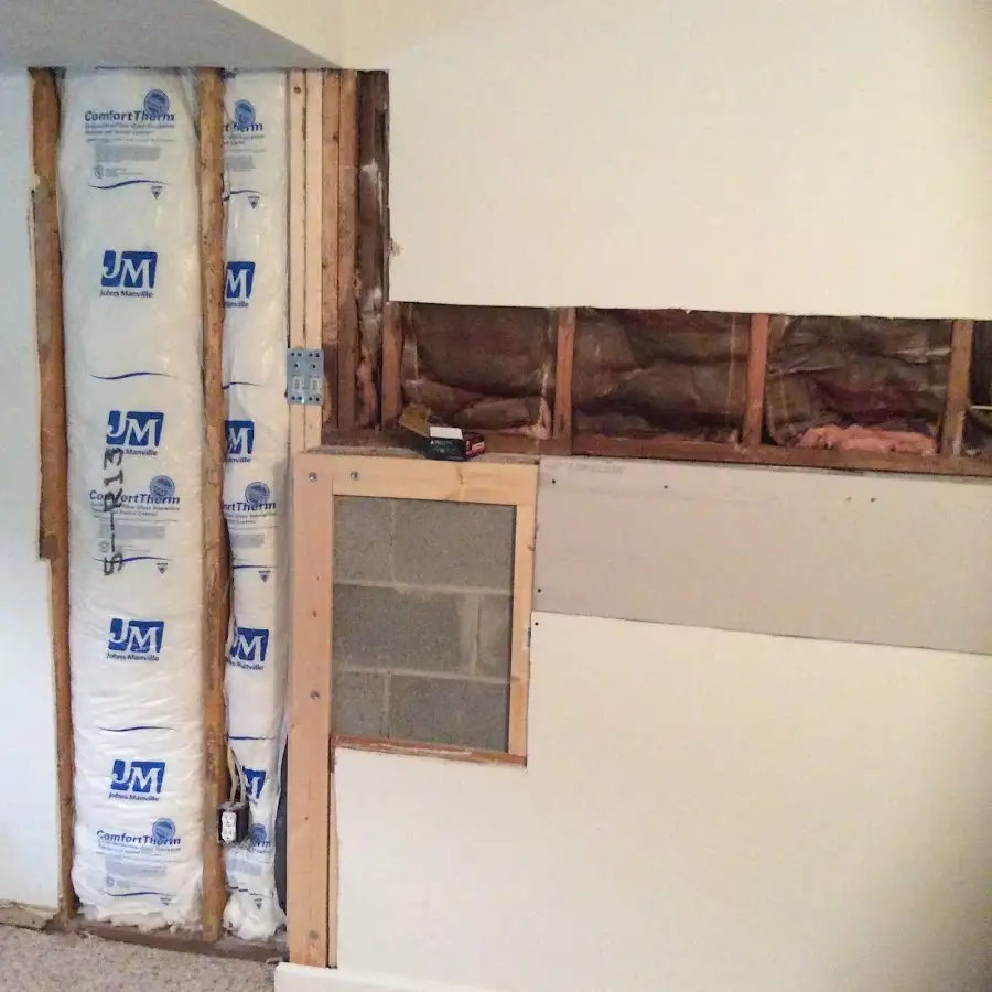 Wall insulation replacement during Contents Cleaning & Restoration in Lander